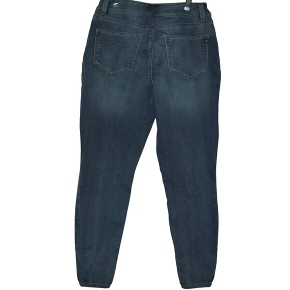 M Jeans by Maurices (Small Short)High Rise skinny red plaid lined holes distress - Picture 8 of 13